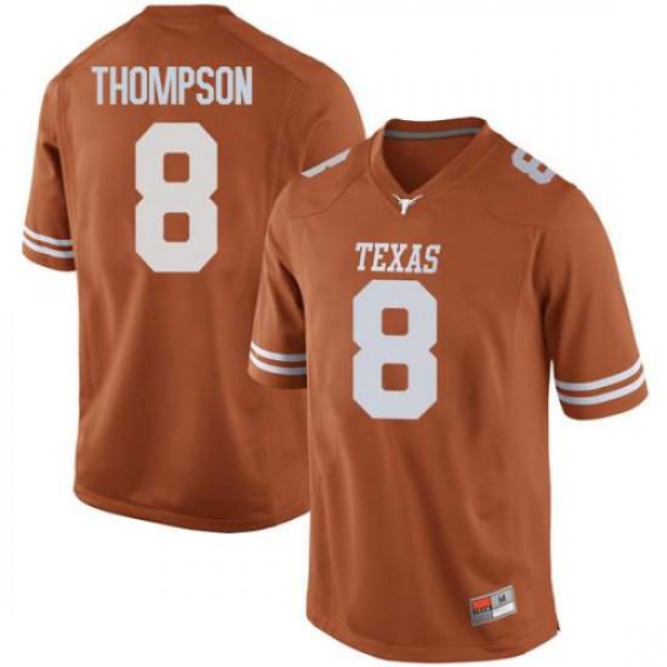 Men University of Texas #8 Casey Thompson Replica Stitch Jersey Orange